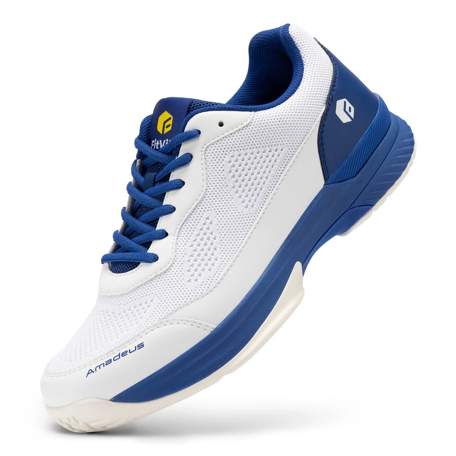 FitVille Men's Wide Width 2E Professional Tennis Training Shoes, Breathable Lightweight Non-Slip Sports Sneakers Equipped with Arch Support for All Day Wear