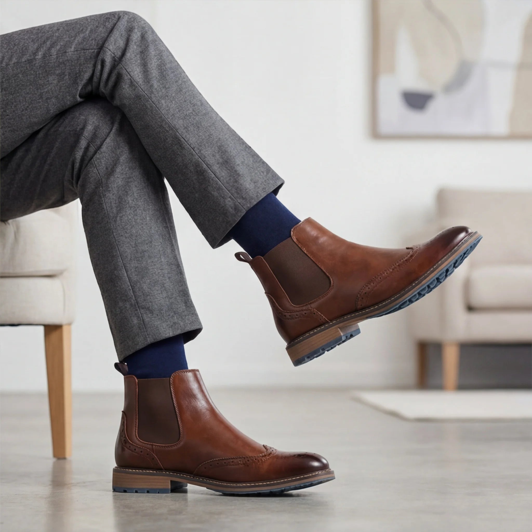 Chelsea Boots Men Comfortable Brand Fashion 2026 ankle boots men