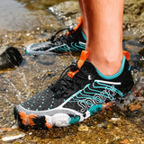 Men Quick Dry Barefoot Water Shoes Breathable Aqua Beach Sneakers, Non Slip Swim Surfing Diving Footwear Outdoor River Hiking Walking Wetsuit Shoes