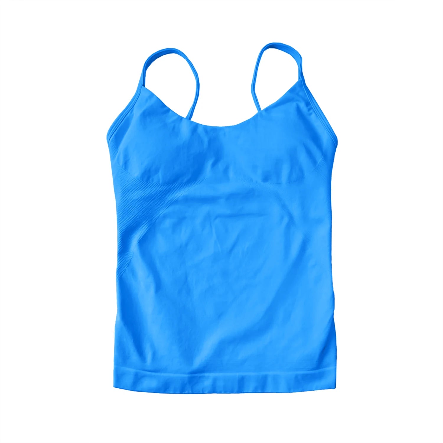 NCLAGEN Women's Pilates Tank Top Gym Clothes Yoga vest with built in bra Thin Strap Seamless Fitness Sportswear Workout Tops