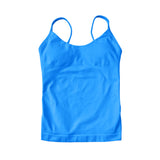 NCLAGEN Women's Pilates Tank Top Gym Clothes Yoga vest with built in bra Thin Strap Seamless Fitness Sportswear Workout Tops