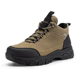 Men's Mid-Height Hiking Boots, All-Terrain Non-Slip Outdoor Trekking Camping Shoes, Comfortable Men's Sneakers for Outdoor Activities