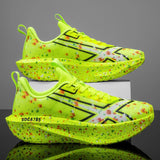 Men's Breathable Road Running Shoes - Shock-Absorbing and Wear-Resistant Soles, Eva Cushioning Pads, Lightweight Low-Top Sneakers with Striped Design, Suitable for Gym, Jogging and Everyday Wear, Stylish Sporty Style, with Ev