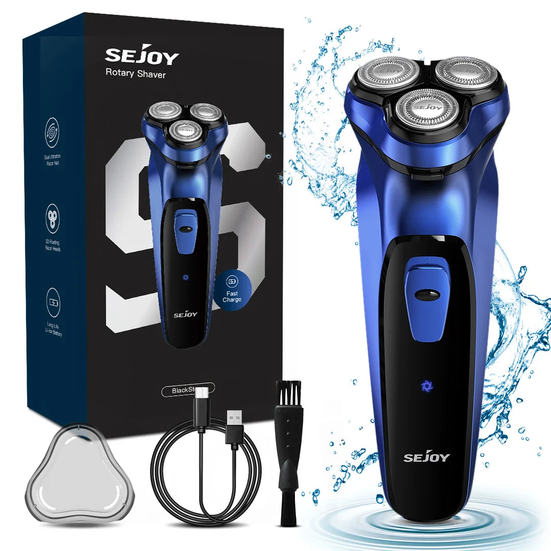 Electric Razor for Men Cordless,Men's Electric Shaver,,Pop-up Trimmer,Wet or Dry Rotary Shaver for Men for Travel,USB Fast Charging