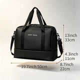 Large Gym Bag for Women Men Duffle Bag With Wet Dry Separation | Shoe Compartment,Large Capacity, Ideal for Yoga Traveling Weekend Dance Fitness Gym Sports Ideal for Travel, Gym, Sports, Duffel, Weekender