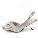 Latest Women's Luxury Diamond Crystal High Heels New Fashion Sandals Party High Heels Elegant Italian Women's Shoes