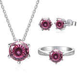 JoyceJelly Moissanite Jewelry Set With 1CT D Color VVS 3EX moissanite stone pass diamond test Wedding Luxury Fine Jewelry gift