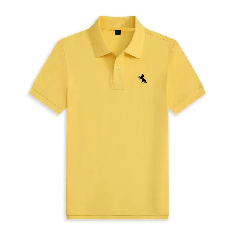 Men's 2026 boutique short sleeved polo shirt summer new fashion brand print versatile comfortable casual T-shirt breathable top