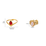 Luxury Jewelry Set Opal Stone Rings for Women Gold Color Stainless Steel Ring Minimalist Aesthetic Jewelry 2026 Freeshipping