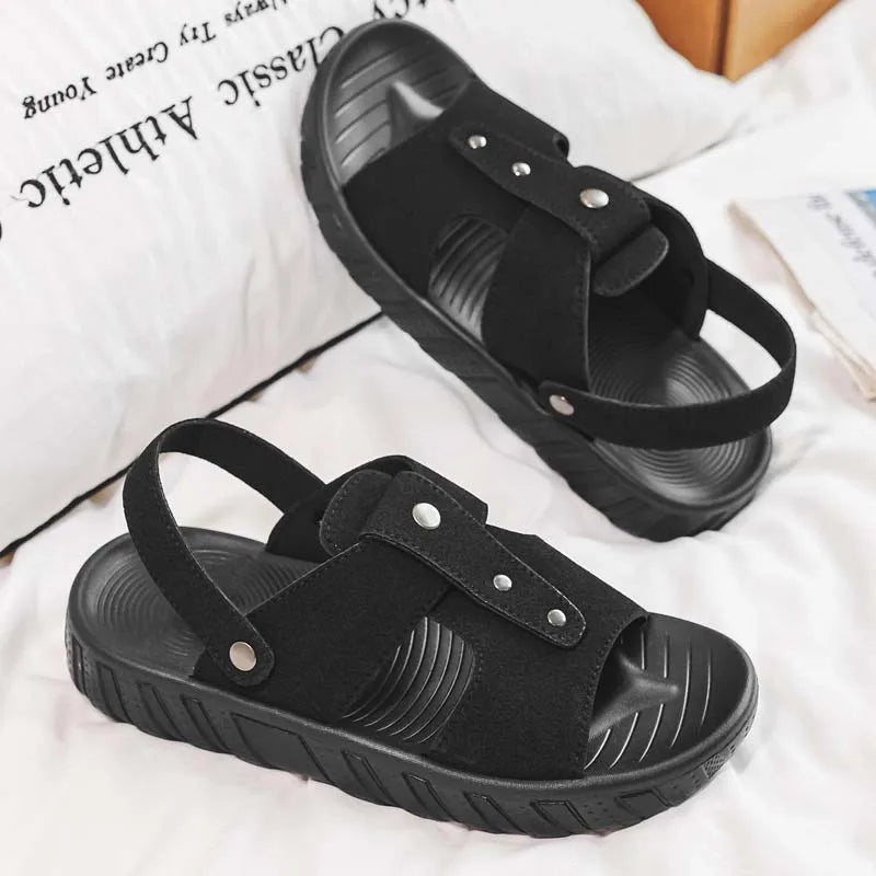 Brand Classic Mens Sandals Summer Genuine Leather Sandals Men Outdoor Casual Lightweight Sandal Fashion Men Sneakers