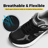FitVille Newest Walking Shoes for Men Wide Width Sneakers with Arch Support for Flat Feet Heel Pain Relief Plantar Fasciitis