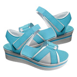 Women's Platform Wedge Sandals with Open Toe and Ankle Strap, Casual Summer Footwear