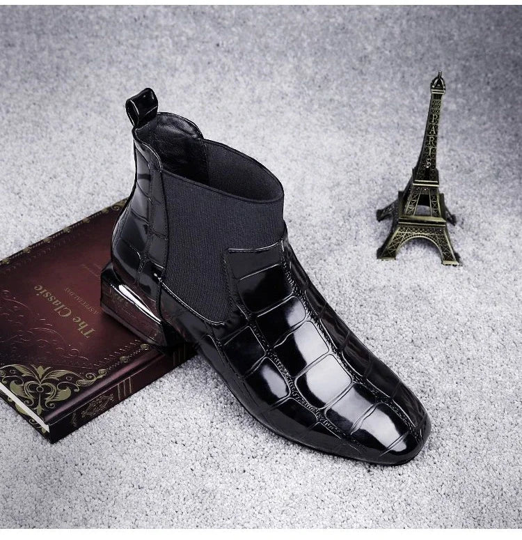 Lacquer Leather Short Boots Women 2024 New Four Seasons British Fashion Plush Comfort Boots Outdoor Walking Casual Shoes