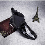 Lacquer Leather Short Boots Women 2024 New Four Seasons British Fashion Plush Comfort Boots Outdoor Walking Casual Shoes