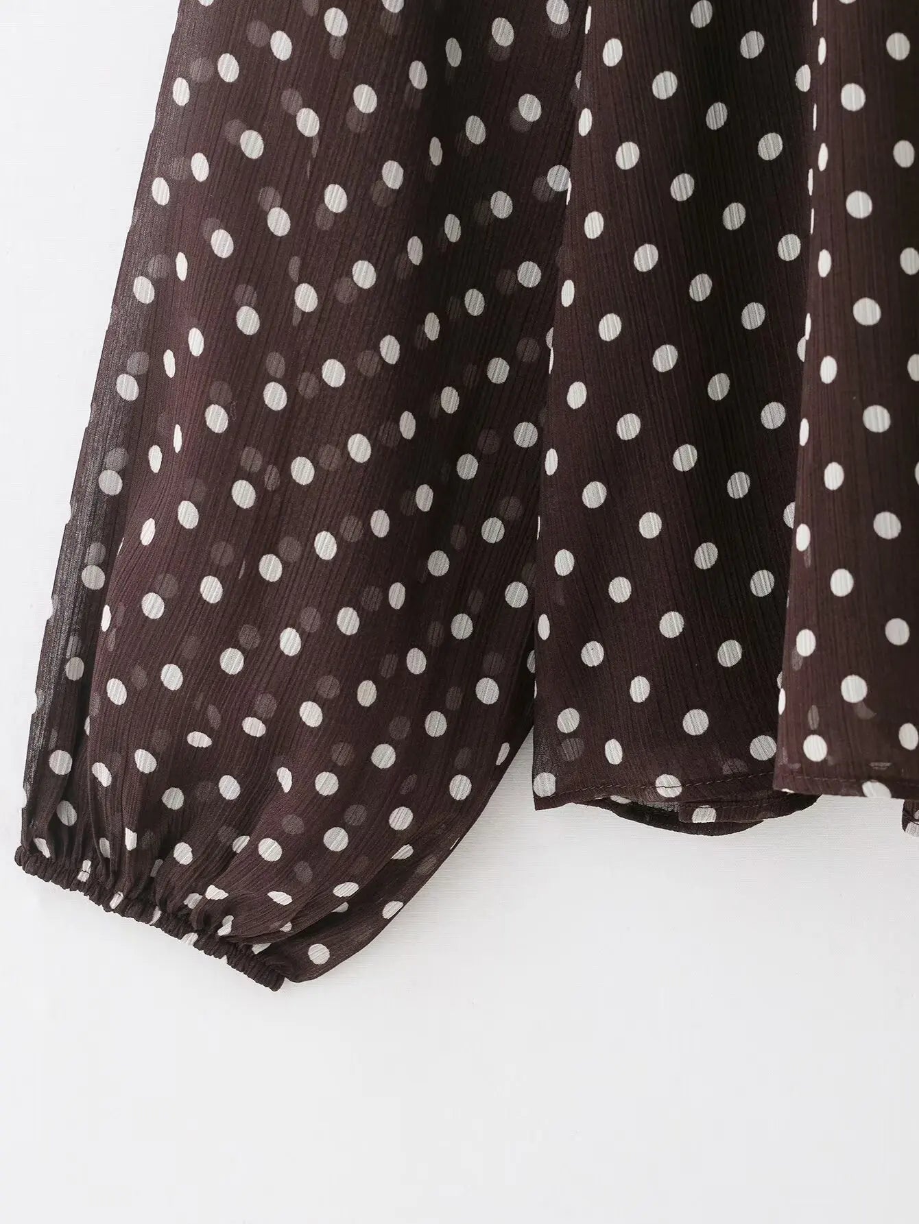 Women's Dots Printed Blouse Shirt Spring Autumn Fashion Long Sleeve Bow Lace-Up Blouse Shirt Lady Elegant High Street Blouses