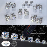 IOGOU 3mm/4mm/5mm/6.5mm/8mm/9mm/10mm/11mm D VVS1 Moissanite Stud Earrings 925 Silver Four Claw Earrings For Women Fine Jewelry