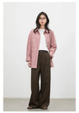 CHIC VEN Fashion Women Shirt Loose Casual Pink Long Sleeve Vintage Cotton Female Blouses Spring Summer 2026 Woman Jacket