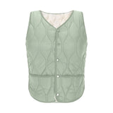 Women's Warm Vest Lightweight Slim Short Single-Breasted Cold-Proof Vests Winter Outdoor Sports Hiking Vests with Pockets