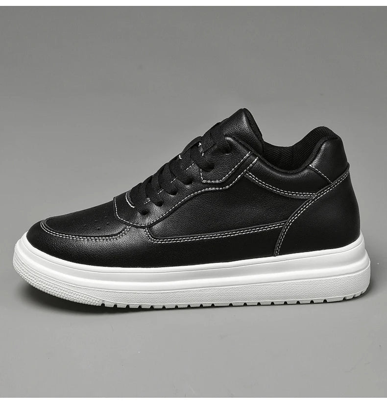 High Quality Men Sneakers Elevator Shoes for Men Fashion Casual Shoes Comfortable Leather Sports Shoes Height Increase 6/8/10cm