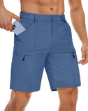 Men's Waterproof Cargo Shorts Summer Quick Dry Hiking Shorts Outdoor Multi-pockets Camping Training Work Shorts Man