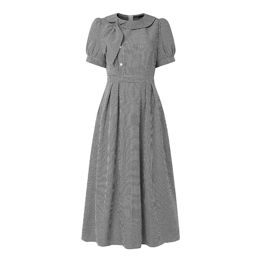 Women Summer Plaid Dress ZANZEA Elegant O Neck Short Sleeve Work Midi Sundress Woman Stylish A Line Holiday Robe Loose Dresses