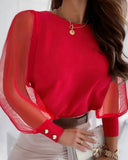Fashion Lace Floral Tops Blouses Women 2024 Long Sleeve Elegant O-neck Loose Shirt Blouse Casual Shirts Spring Summer Ladies Top