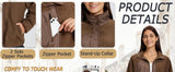 TACVASEN Fuzzy Button Down Sherpa Fleece Jacket Women's Winter Warm Coat Casual Outwear Jacket with Pockets Streetwear Outwear