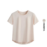 DRUR Yoga Tops Sportswear Woman Gym Shirts Breathable Quick Dry Short Sleeve Workout T Shirt Jogger Running T Shirt Yogawear New