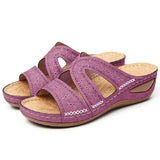 Summer 2025 women's sandals with exposed toes, retro anti slip leather casual women's fashionable versatile sandals