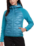 Pioneer Camp Womens Lightweight Insulated Running Jacket Puffer Packable Water Resistant with Zipper Pocket for Hiking Travel