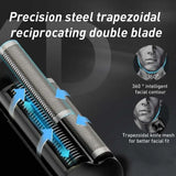 Professional Foil Electric Shaver for Men – Rechargeable, Waterproof, LED Display, Beard Trimmer, USB Charging, Portable Grooming Tool