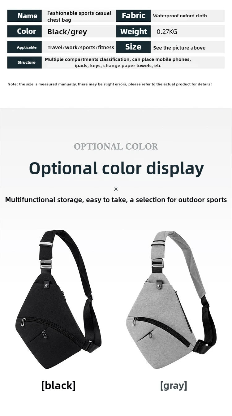 Sling Chest Bag Anti-theft Men Chest Bag Waterproof Tactical Sling Crossbody Bags Travel Cross Body Pack for Men