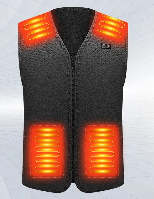 Winter 9/5 Zone Heating Jacket Fast Heating Safety Long Battery Life USB Smart 3 Heating Levels Clothing Unisex Hiking Cycling