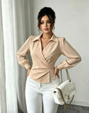 Fashion women Blouses and Shirts White Long Sleeve Blouse 2026 New Spring Autumn Basic Tops Chic Women's Shirt for Women office