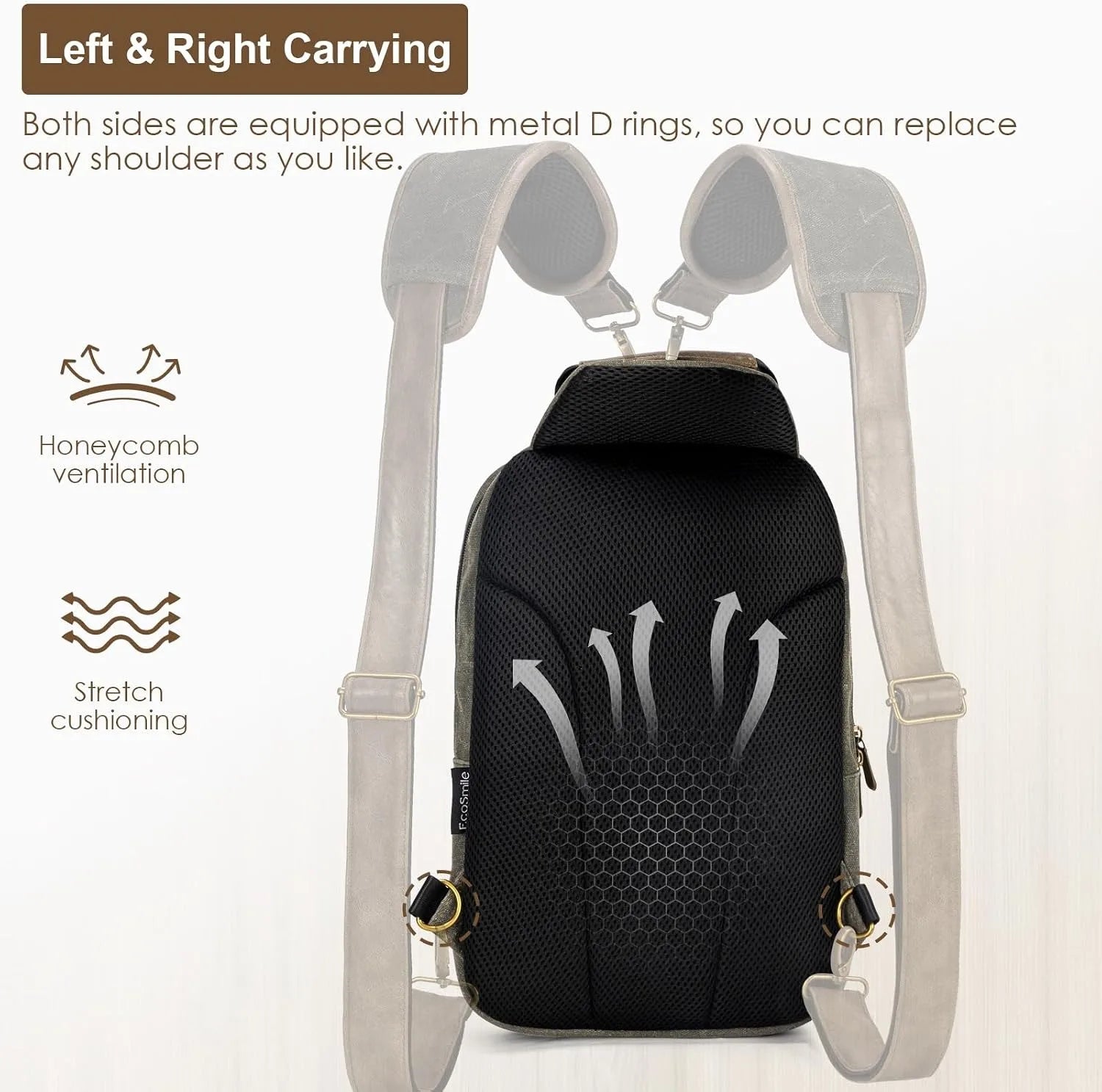 Canvas Messenger Bag Sling Bag Crossbody Shoulder Bag for Men Women Travel Work Satchel Bags
