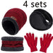 Wine red 4 piece set