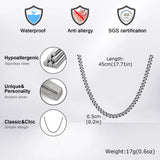 Classic Punk Cuban Chain Necklace for Men Women,Stainless Steel Grey Silver Gold Black Color Chain Link Collar,Wholesale Chain