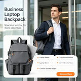 Large Capacity Men's Business Backpack, Waterproof Wear-resistant Fabric, Multi-layer Separate Storage Compartments,Breathable Pressure-reducing Shoulder Straps, Perfect for Daily Commuting and Short Business Trips, Multifunc