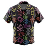 Hawaiian Skull Logo Full Print Collar Men's Flower Shirt Anime Periphery