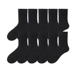 10-40Pairs Woman Men'S Classic Formal Mid-Calf Socks 100% Breathable Cotton Solid Black White Perfect For Business Casual Wear