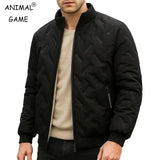 New Men's Windproof Jackets Coats Water-Resistant Casual Zipper Hight Weight Parkas Athletic Outdoor Warm Thick Streetwear