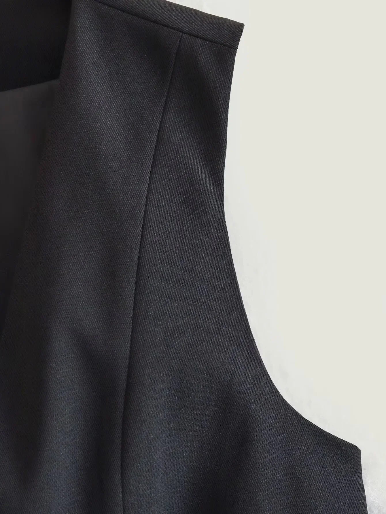 HH Elegant Womens Minimalist Solid Color Suit Vest Fitted Waist V Neck Office Workwear Business Waistcoat Casual Streetwear Tops