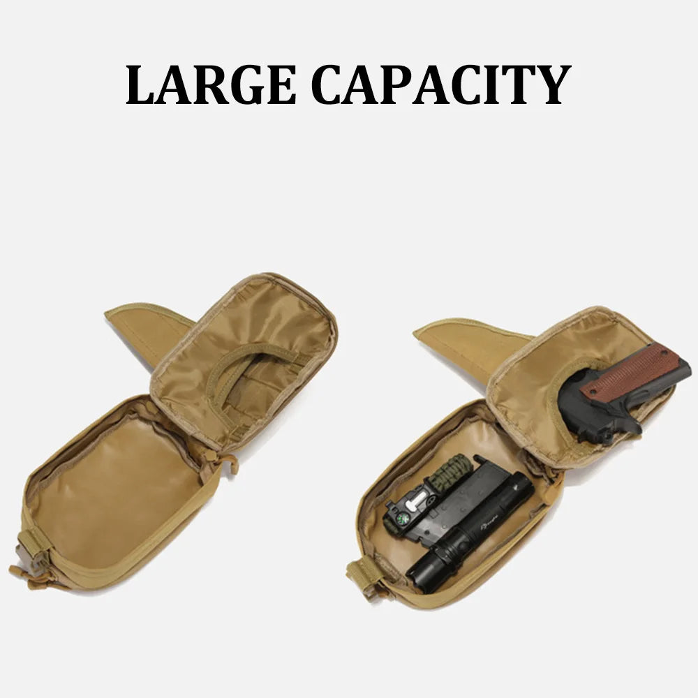 Outdoor MOLLE Tactical Waist Bag for Men Outdoor Multi Functional Nylon Sports Waist Bag for Hiking, Hunting, Running, Cycling, Assault Combat Waistpack