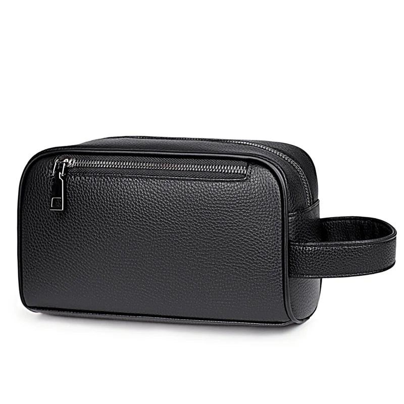 Male Long Money Wallets Mobile Phone Pouch Men Messenger Bag Anti-Theft Men's Fingerprint Lock Bags for Men Leather Hand Bag
