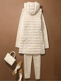 NewBang Women Sleeveless Long Waistcoat Autumn Winter Ultra Light Down Vest With Hooded Female Portable Duck Down Coat