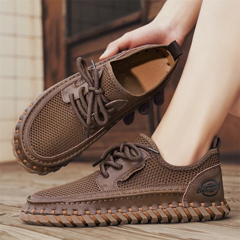 New Trend Man Hiking Shoes Lightweight Soft Mesh Flats Comfortable Non-slip Sneakers Outdoor Casual Sports Shoes Men's Trainers