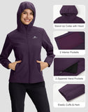 Pioneer Camp Women's Softshell Jacket Fleece Lined with Hood 30k Waterproof Lightweight Warm Windbreaker for Outdoor Hiking