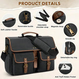 Messenger Bag Men Canvas 15.6 Inch Computer Laptop Bag Waterpfoof Satchel Bags For Men Work Office