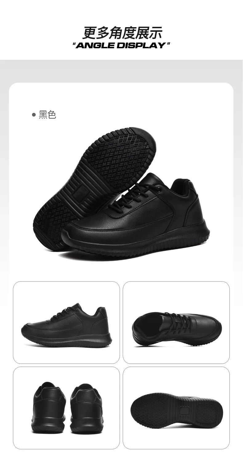 Chef shoes four season light non-slip oil-proof waterproof plus size men's kitchen work shoes fashion casual garden men's shoes