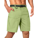 Mens Cargo Hiking Shorts Water Resistant Quick Dry Lightweight Breathable Tactical Shorts with Nylon Belt
